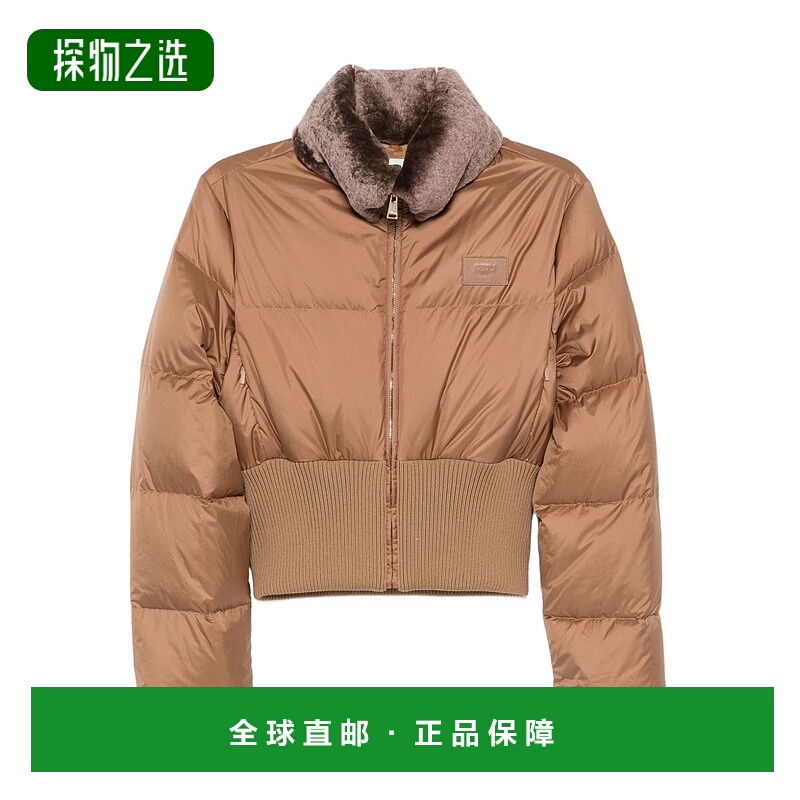 香港直邮Fendi 芬迪 女士 FENDI 经典短款羽绒夹克 FAN214AT8V