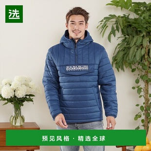 欧洲直邮Napapijri 男士 MORGEX 羽绒服 海蓝色高端流行 休闲时尚