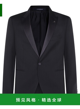 1h可退 香港直邮Tagliatore 男士 黑色棉质西装外套 NOSSFBR15A01