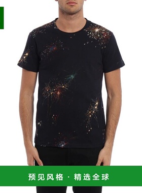 【99新未使用】香港直邮Valentino 黑色徽标T恤 NV3MG01Z4FU短袖