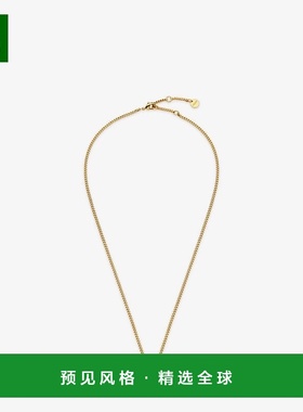 1h可退 欧洲直邮FENDI/芬迪 女士黑色青铜项链新款吊坠