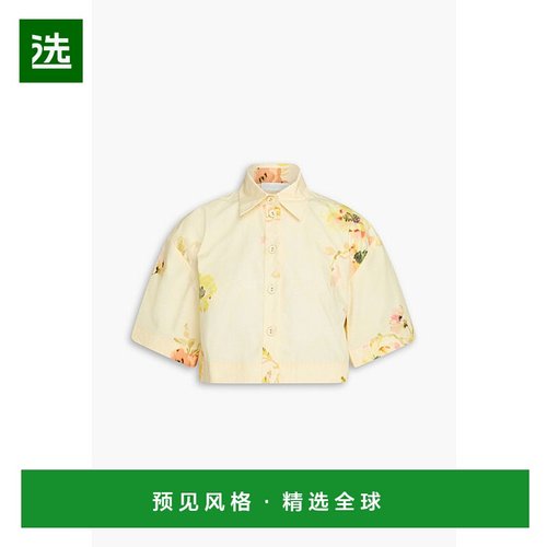 香港直邮ZIMMERMANN 女士 短款印花棉质府绸衬衫 1255TSS246YELLO