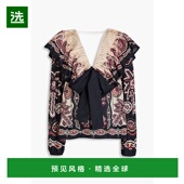 香港直邮FARM RIO 女士 1h可退 蝴蝶结印花棉混纺上衣 313170SWEE