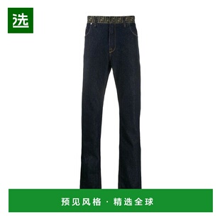 FLP244A6WK直筒直筒裤 香港直邮Fendi 徽标牛仔裤