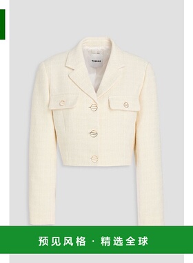 1h可退 香港直邮Sandro 女士 短款花呢西装外套 SFPVE00704ECRU