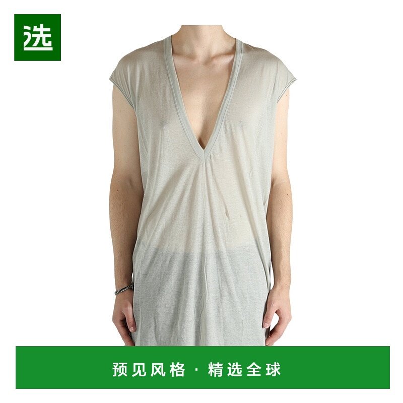 香港直邮Rick Owens 男装V领上衣 RU02E1157UC