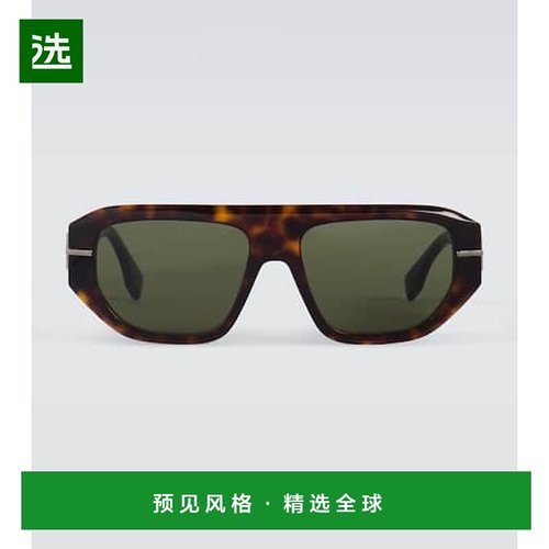 1h可退 香港直邮Fendi 芬迪 男士 graphy 飞行员太阳眼镜