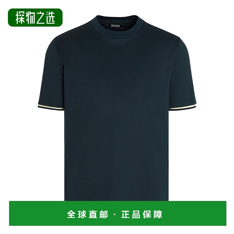 香港直邮Zegna 棉质和丝绸 T 恤 UF387A9F767