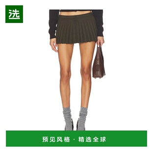 1h可退 香港直邮Danielle Guizio 女士 麻花扭纹针织迷你半身裙 H