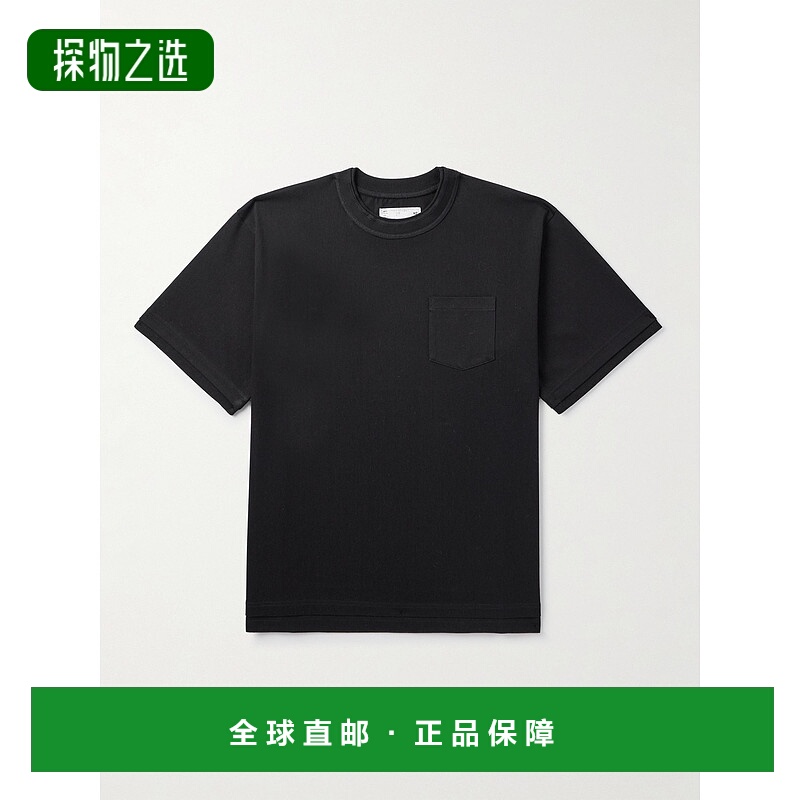 1h可退 Sacai 男士 层叠感棉针织T恤 2503794M001