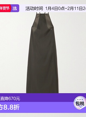 1h可退 香港直邮ST.AGNI 女士 欧根纱长款连衣裙 W25902BKOBlackO