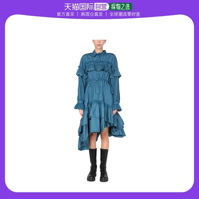 韩国直邮RED VALENTINO21FW中长连衣裙女WR0VACU0 1THHE8AZURE