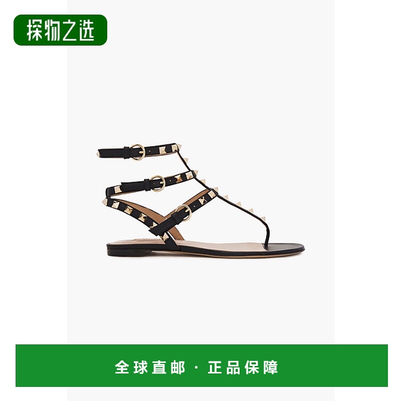 1h可退 香港直邮Valentino 华伦天奴 女士 铆钉皮质凉鞋 W2S0812V