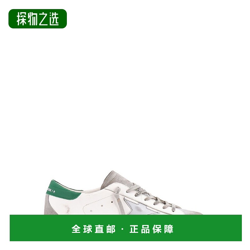 香港直邮GOLDEN GOOSE 男士 白色 & 灰色 Super-Star 运动鞋 GMF0