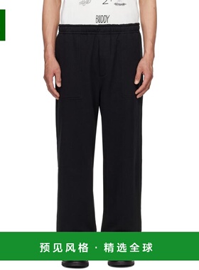 1h可退 香港直邮Bode 男士 黑色 Sideline 运动裤 MRS25CS055
