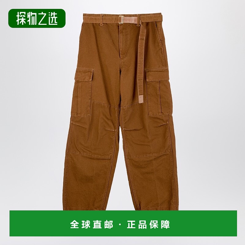 香港直邮Sacai 男士 浅褐色棉质工装裤子 2500992SCO642