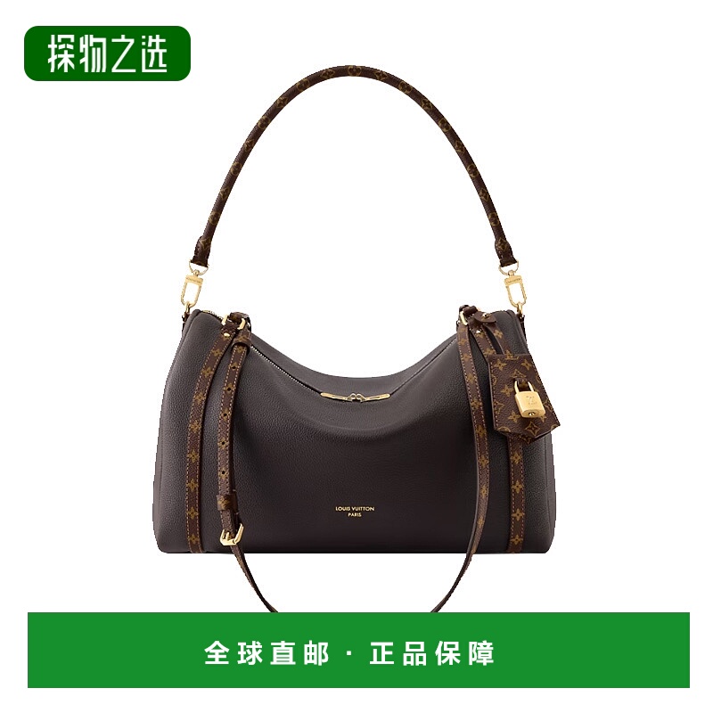 1h可退 欧洲直邮LV路易威登 Express中号乌木色Acajou品牌微标牛