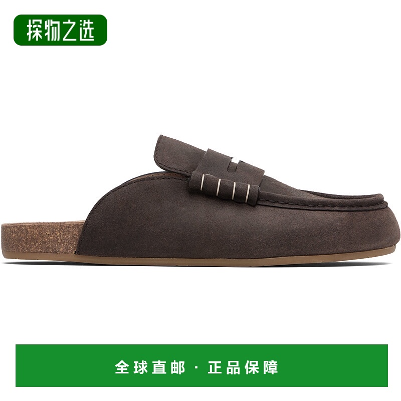 香港直邮J.W. Anderson 男士 棕色 Stitch 穆勒鞋 LF0079LA0319