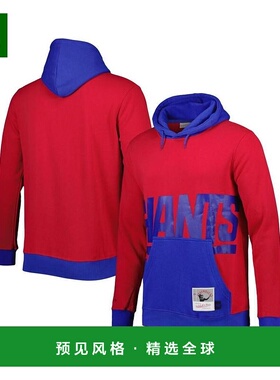1h可退 【美国直邮】Mitchell Ness 男士红色纽约巨人队 Big Face