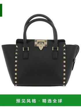 香港直邮Valentino 黑色ROCKSTUD 迷你手袋 QW2B0856BOL斜挎包