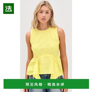 1h可退 香港直邮SEA 海洋 女士 Camden 棉府绸背心上衣 yellow黄