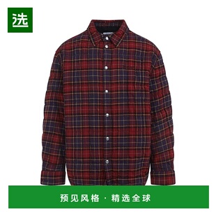 1h可退 香港直邮Off-white 男士 米白色格紋紐扣襯衫 OMES01AF25F