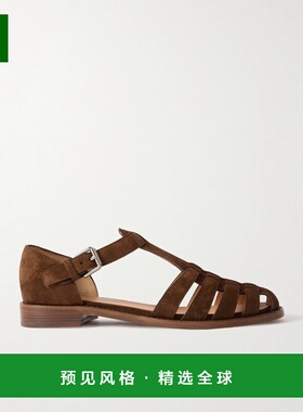 1h可退 香港直邮church s 女士 Kelsey 编织绒面革凉鞋 DX00019VJ