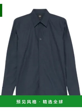 香港直邮FENDI 男士衬衫 FS0585AVDLF0QA2 SS2026 蓝色 长袖衬衫