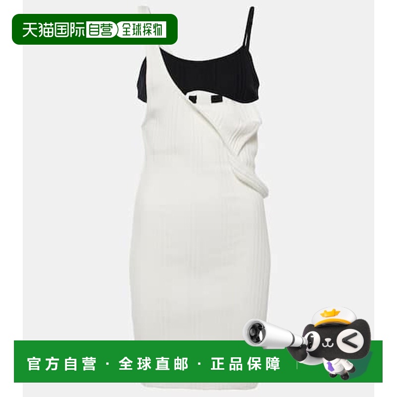 1h可退 香港直邮The Attico 女士 罗纹针织棉质迷你连衣裙