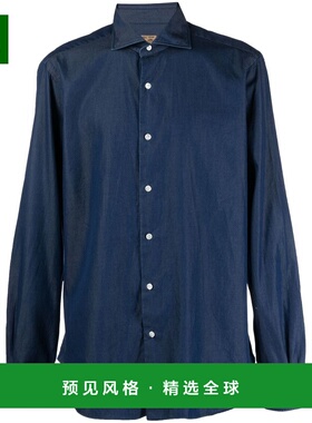香港直邮BARBA 男士衬衫 LIU13P01PZ0998U0001 AW2024 蓝色