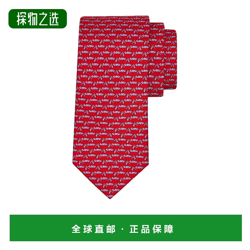 香港直邮Salvatore Ferragamo 赛车印花领带 351363菲拉格慕