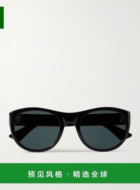 1h可退 香港直邮Saint Laurent 圣罗兰 女士 圆框醋纤太阳眼镜 SL