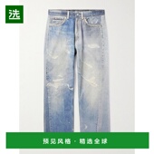 剪短直筒印花牛仔裤 1h可退 M420 男士 Third Our Legacy