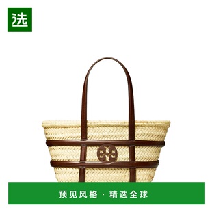 欧洲直邮tory burch 女士 单肩包汤丽柏琦手提包编织包草编包