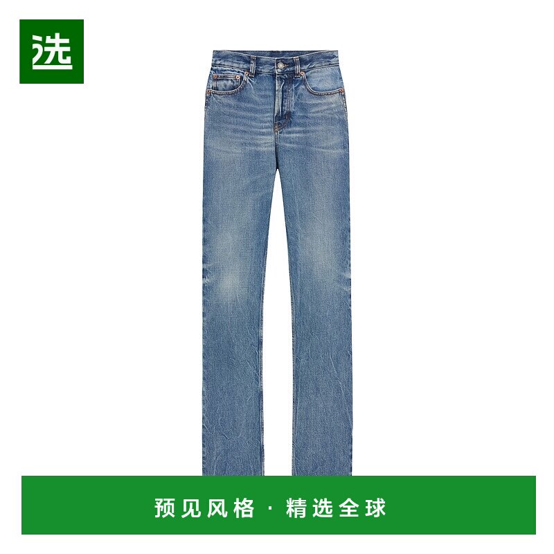 香港直邮Saint Laurent 腰带环牛仔裤 807142Y28EA直筒裤