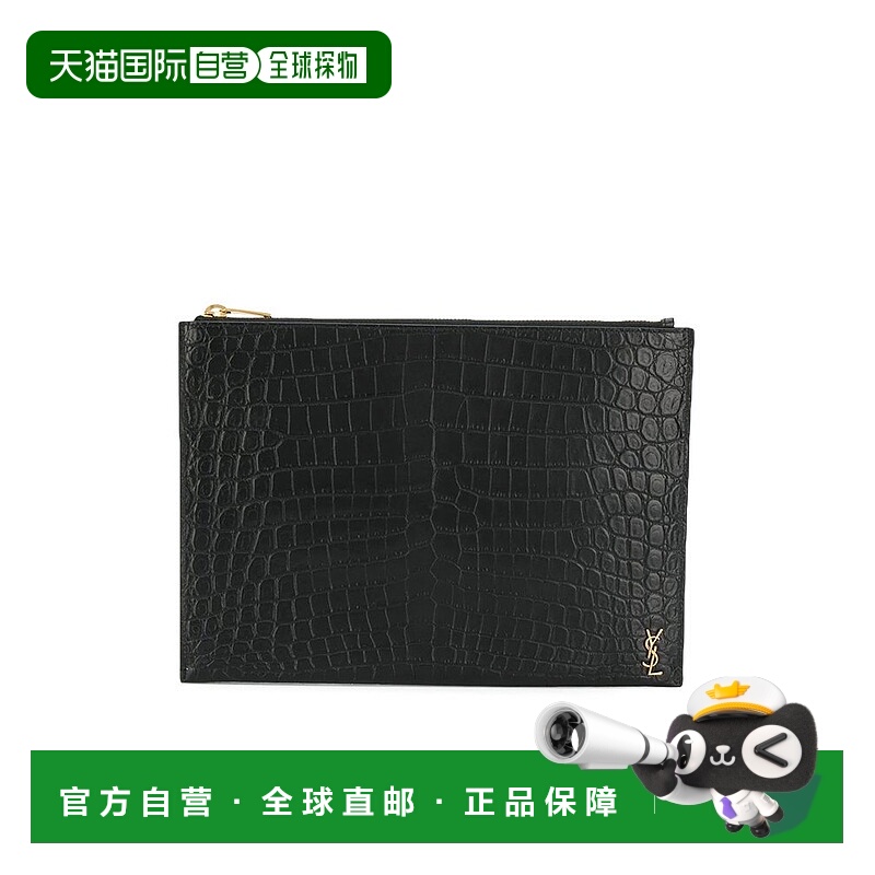 1h可退 香港直邮Saint Laurent 圣罗兰 男士 Tiny Monogram 拉鍊