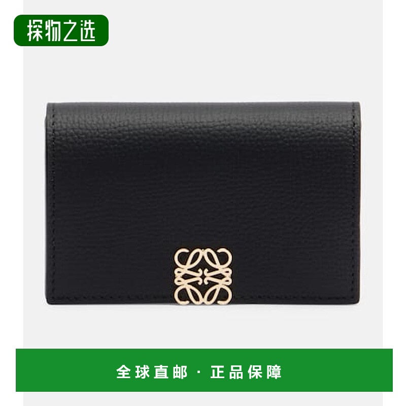香港直邮LOEWE 罗意威 女士 Anagram 皮革卡套 black黑色 舒适时