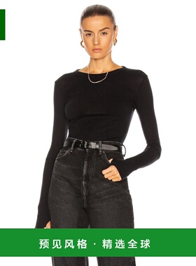 1h可退 香港直邮enza costa 女士 羊绒翻边水手领T恤 CJ1286