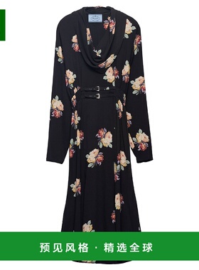 香港直邮Prada 普拉达 女士 CAMELIA-PRINT SABLÉ 连衣裙 P3N03RS