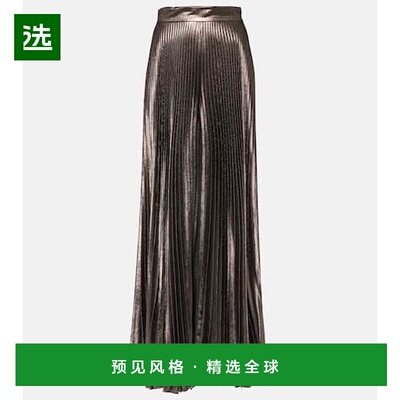 香港直邮MaxMara 麦斯玛拉 女士 Elegante Panteon 真丝混纺金银