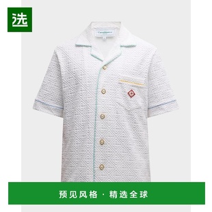 【美国直邮】Casablanca男士衬衫短袖直筒型时尚舒适百搭休闲男装