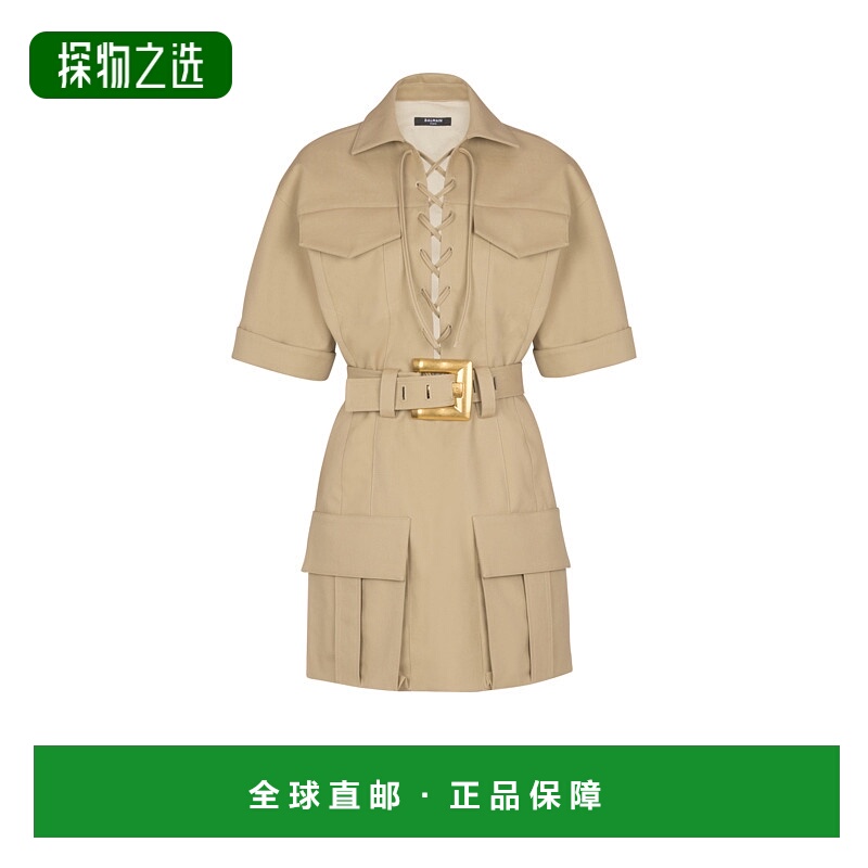 香港直邮Balmain 系带连衣裙 FF1R7415CF69