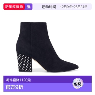 1h可退 香港直邮Sergio Rossi 塞乔·罗西 女士 脚踝靴 black黑色