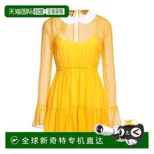 古驰 舒 香港直邮潮奢 yellow黄色 1h可退 连衣裙 女士 Gucci 短款