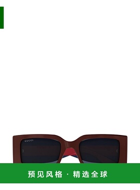 1h可退 香港直邮Gucci 古驰 女士 长方形太阳镜 GG1860S red红色