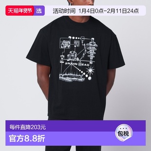 1h可退 香港直邮Brain Dead 男士 Neuro Free Association 黑色T