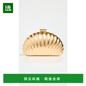 香港直邮Simkhai 女士 Monet 1h可退 贝壳形状手包 metal金属色