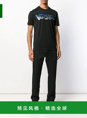 香港直邮Versace logo圆领T恤 A84157A228806短袖范思哲