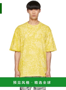 1h可退 香港直邮Feng Chen Wang 男士 黄色棉质 T 恤 FMS13TS07Y
