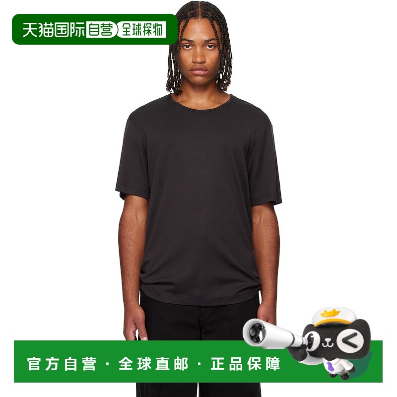 1h可退 香港直邮Lemaire 男士 黑色 Rib T 恤 TO1109LJ1016